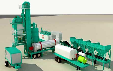 متحرك Asphalt Batch Mixing Plant