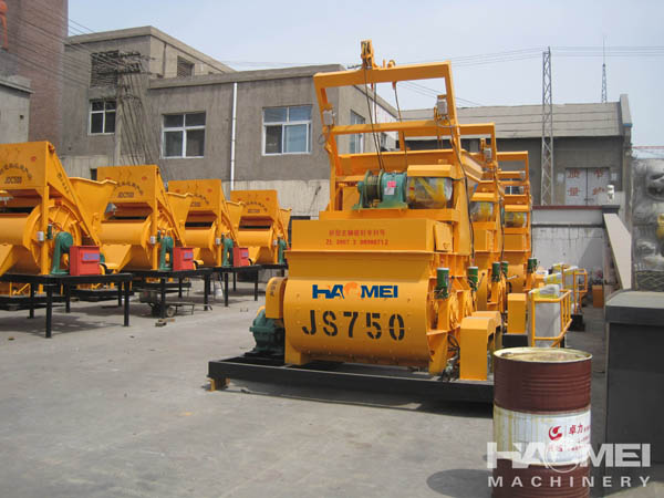 JS750 Twin shaft horizontal forced type mixer